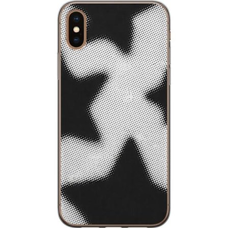 Kompatibelt Mobildeksel til Apple iPhone X Grafiskt kaos i svart og hvitt med rå energi og kontrast