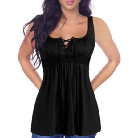 Sleeveless Tank S Solid Color Summer