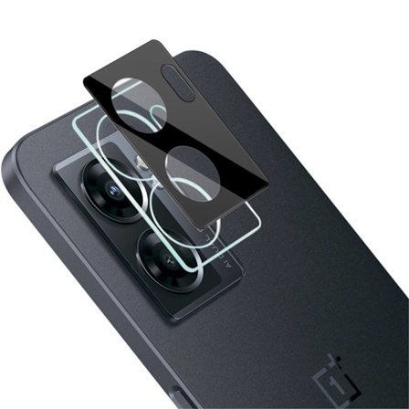 IMAK lasinen kamerasuoja akryylilinssi suojuksella OnePlus Nord N300:lle - Musta Painos