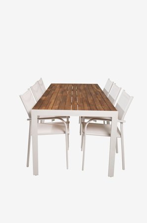 Venture Home - Matgrupp Bois med 6st matstolar Santorini - Natur - Matgrupper - Från Homeroom