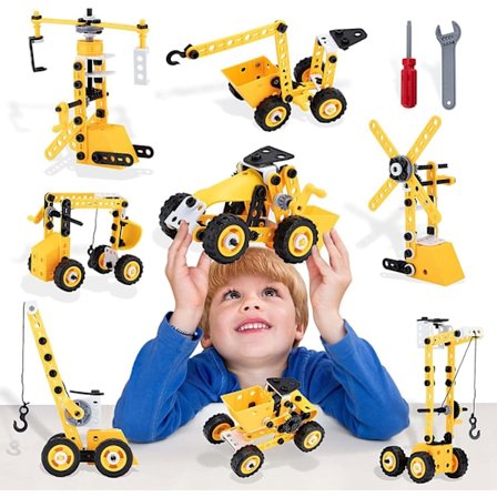 2025 STEM Uddannelsesmæssigt Konstruktionslegetøj Byggeklodssæt Kreativt Ingeniørsæt til Børn 5-10