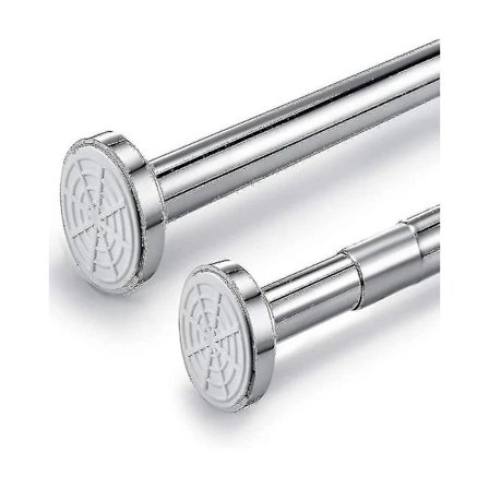 Teleskopstång i rostfritt stål 150 cm-260 cm utdragbar, duschdraperistång utan borrning, klämstång justerbar genom vridning, säkert grepp...