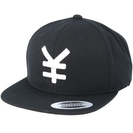 Yapan - Svart snapback Keps - Yen Black/White Snapback @ Hatstore