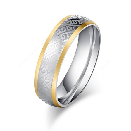 Rostfritt stål ring mönster