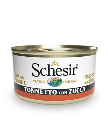 Schesir Tonnetto Con Zucca Cibo Umido Gatti Adulti Lattina 85g