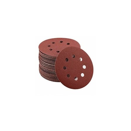 Sandskiva, diameter 125 mm, 1000;, 20 sandskivor med 8 hål san