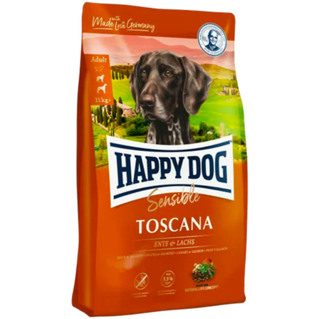 Happy Dog - Sensible Toscana Duck & Salmon 4 kg - Hund - Hundefôr & hundemat - Tørrfôr for hund - ZOO.no