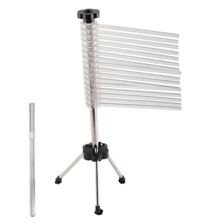 Roterbart, sammenleggbart pastatørkestativ i rustfritt stål for bruk på kjøkken og i restaurant