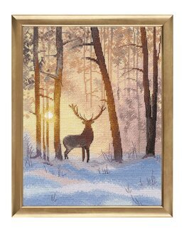 Broderikit Billede Vinterskov - Oven