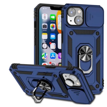 Extra Skyddande Armor Skal med Ringhållare för iPhone 13