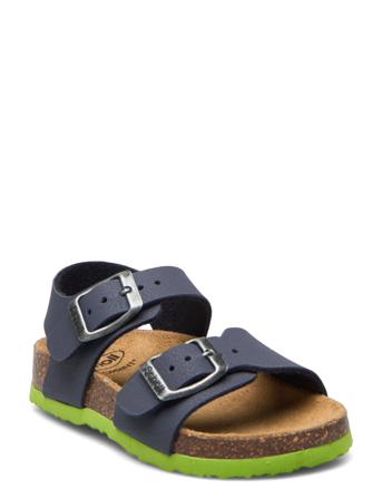 Sl Shark Pu Leather Blue Shoes Summer Shoes Sandals Blå Scholl*Betinget Tilbud