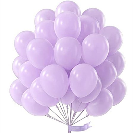 20 st fasta färgade ballonger (lila), uppblåsbara ballonger, födelsedag