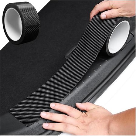 Bilskydd för dörrar, 5 cm x 5 m universell bilskyddsfilm för dörrtrösklar, svart)