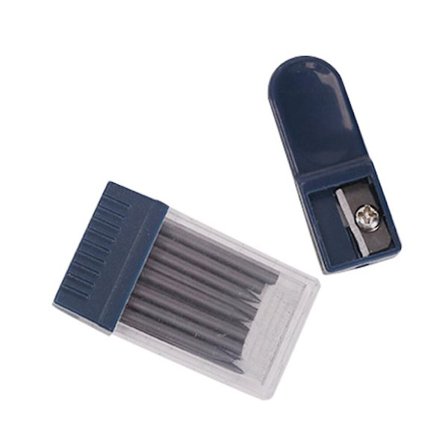 1 sæt 2mm kompas blyant bly med blyantspidser til studerende tegneværktøjer passer værktøj(3.7X2cm,som vist)