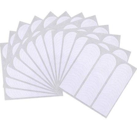 Fransk negleklistermærke sæt - 12 stk, hvide spidser, smilelinje guide, negledekoration