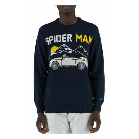 Saint Barth, Round-neck Knitwear Blauw, Heren, Maat:M