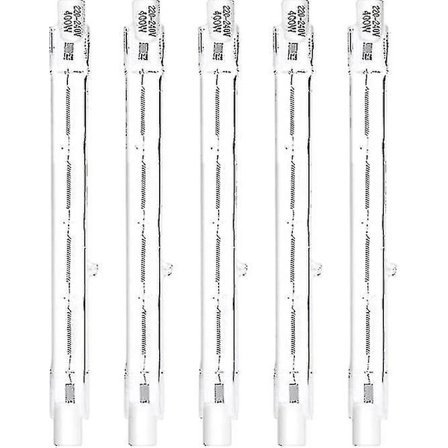 5 stk R7s 118mm 400w Halogenpære Blyantpære Dimbar Ac 220-240v 7500lm J118 Lineær Halogen Spotlight