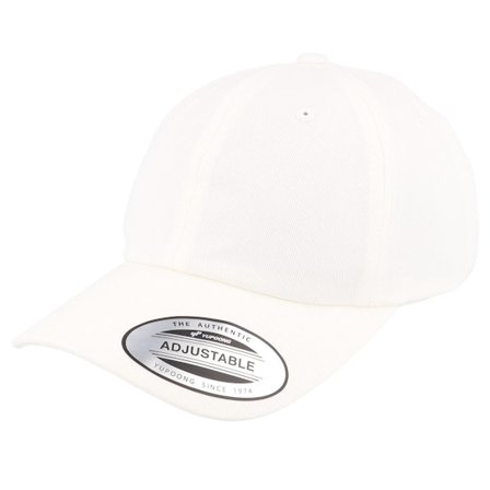 Yupoong - White unconstructed Caps - Kids White Dad Cap @ Hatstore