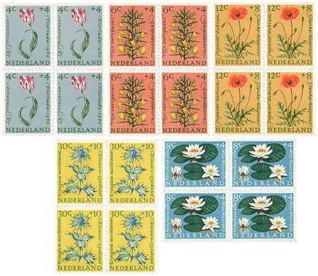 Holland 1960 - NVPH 738-742 - 4-blok - Postfrisk