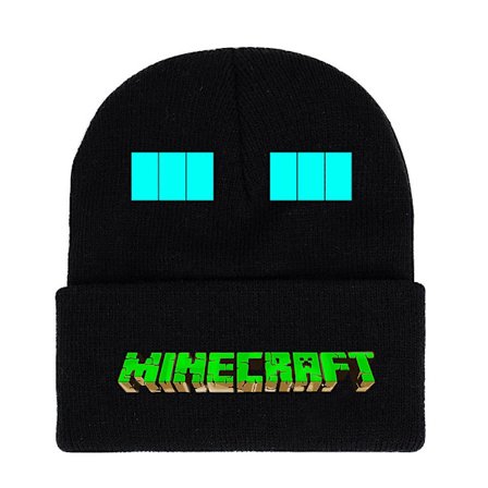 2023 Minecraft Spilltrykk Strikket Beanie Lue Barn Gutter Jenter Trend Klassisk Vinter Ullvarm Skilue Brett Opp Gaver (FMY)
