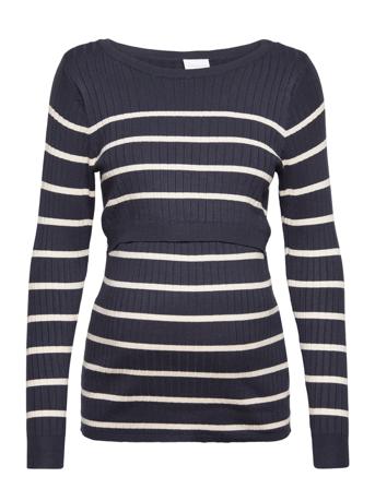 Mlsiv June L/S Knit Top 2F A. Navy Mamalicious