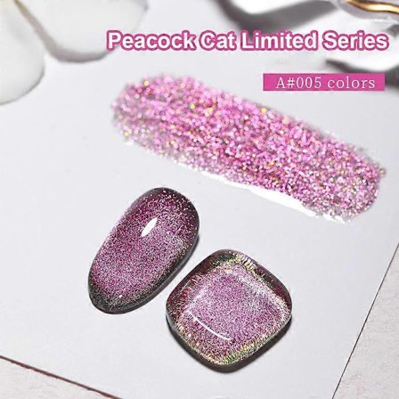 Kristall Magnetisk Kattögon Gel Nagellack Holografisk Reflekterande Glitter