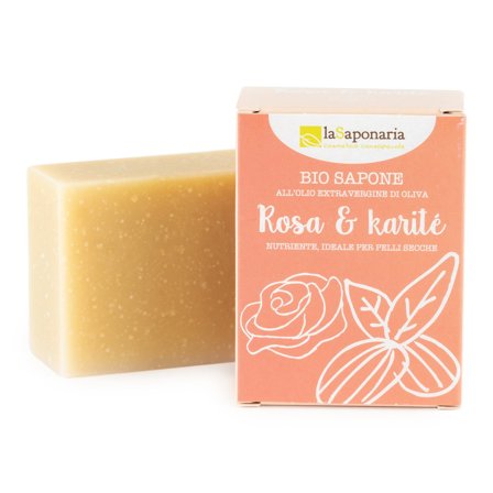 LA SAPONARIA Sapone solido rosa e karitè 100g - Sapone