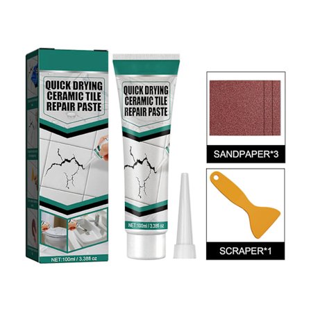 Keramiske fliser Reparasjonspasta Hurtigtørkende Vanntett Toalett/Badekar Reparasjonslim