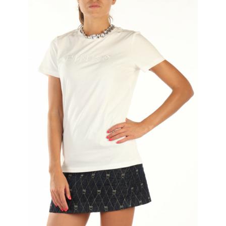 Pinko, T-Shirts Wit, Dames, Maat:M