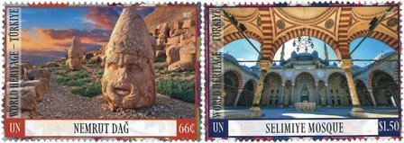 FN New York - Unesco - Postfrisk sæt 2v