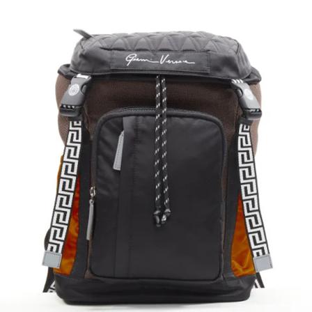 Versace Pre-owned Pre-owned Nylon Rugzaks , Zwart , Dames , Maat: ONE Size Vintage Tassen