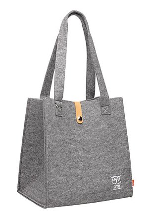 ØYO FILTBAG 30X30,5X4CM GRÅ ULLFILT FOR SOPPTUR, PIKNIK, HANDEL