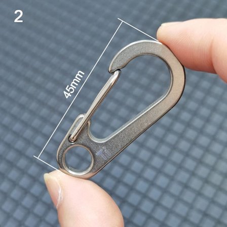 D karabinhage D-ring nøglering 2 2