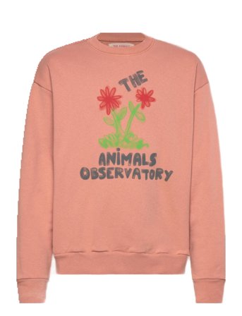 THE ANIMALS OBSERVATORY Flowers Dusty Coral Bear Sweatshirt - Coral - 12 Y