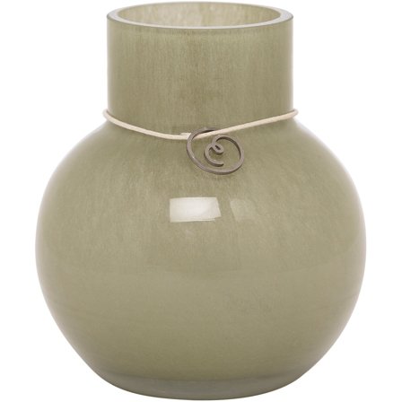 Ernst Glasvase rund 10 cm, Ø9, grøn | KitchenOne