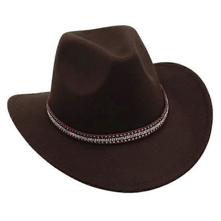 Western Cowboyhatte med formbar bred skygge, unisex Western Cowboyhat til mænd, kvinder og teenagere