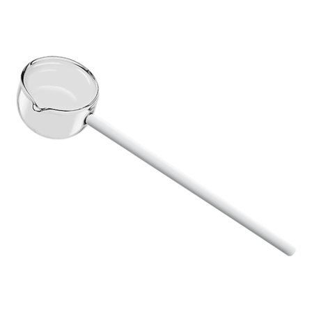 Skje-øse i glass, omrøringsskje, lett å rengjøre, varmebestandig, langt håndtak, til matlaging, saus, kraft, suppe, kjøkken (FMY)