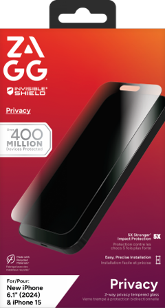 ZAGG InvisibleShield Glass Elite Privacy til iPhone 15/16