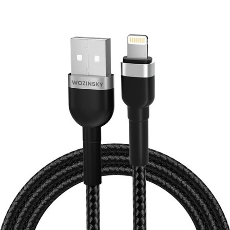 Wozinsky WNBAL2 USB-A / Lightning 2,4A-kabel 2 m - svart