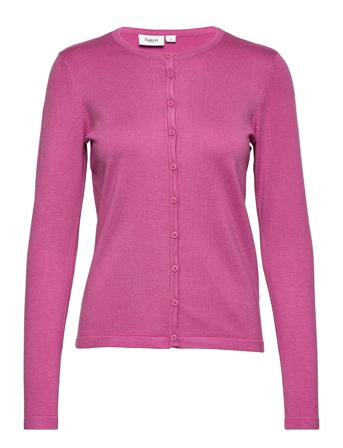 A8661, Milasz R-Neck Cardigan Stickad Tröja Cardigan Rosa Saint Tropez