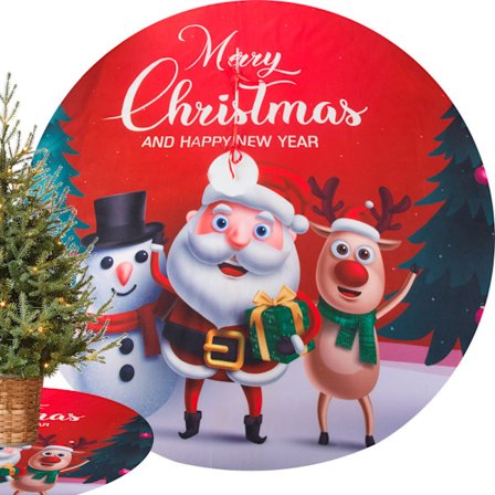 Julgransmatta - Rund tygmatta för presenter