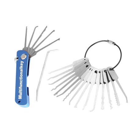 Bilöppningsverktyg Krok Nyckel Fällkniv Nyckelring Dörr Bil Bypass Öppna Lås Nyckelplockning Bilöppningsverktyg Krok