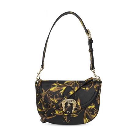 Versace Jeans Couture, Baroque Regalia Shoulder Bag Zwart, Dames, Maat:ONE Size,polyester