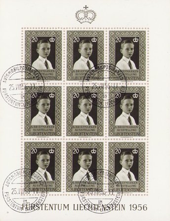 Liechtenstein 1956 - MICHEL 352 - Stemplet miniark