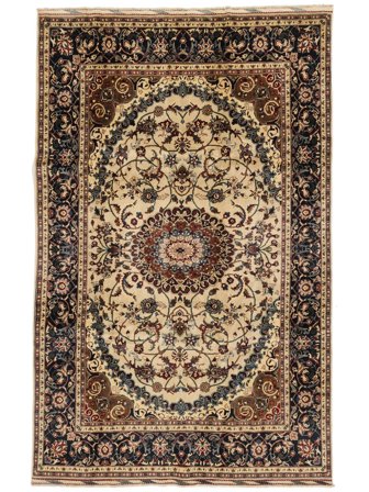 Tecido À Mão Kunduz Tapete 195X306 Lã Castanho/Preto