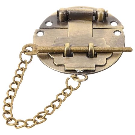 Retro Smykkeskrin Hengsler Metall Hasp Lås Dekorativ Gaveeske Låsing 1Pakke[D]