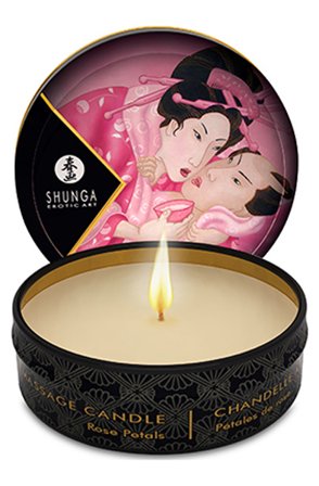 Kjøp Shunga Erotic Art Massage Candle Rose Petals 30ml - Massasjelys | God pris