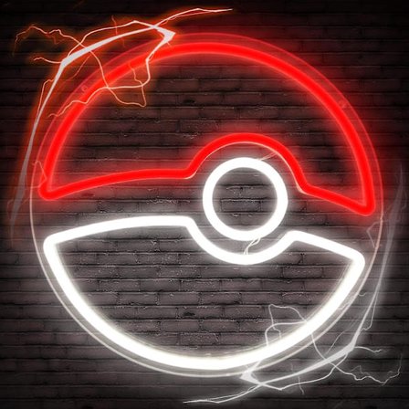 Stor Poke Ball Neon Skilt Anime Ball Neon Skilt Dæmpbar Gaming Neon Lys Led Neon Skilte Til Spilvægsdekoration Gaming Neon Lys Til Børn Børn Spil R