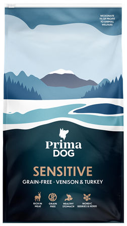 PrimaDog Adult All Breed Grain Fr. Hjort & Kalkon 10 kg