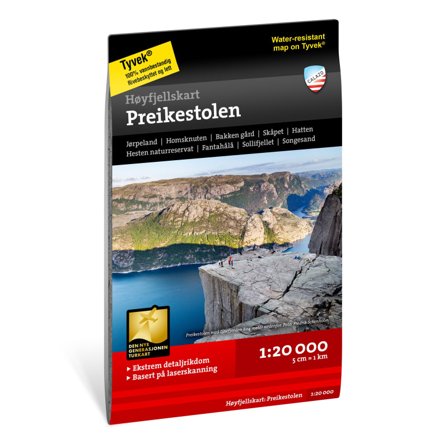 Calazo förlag Høyfjellskart Preikestolen literature OneSize